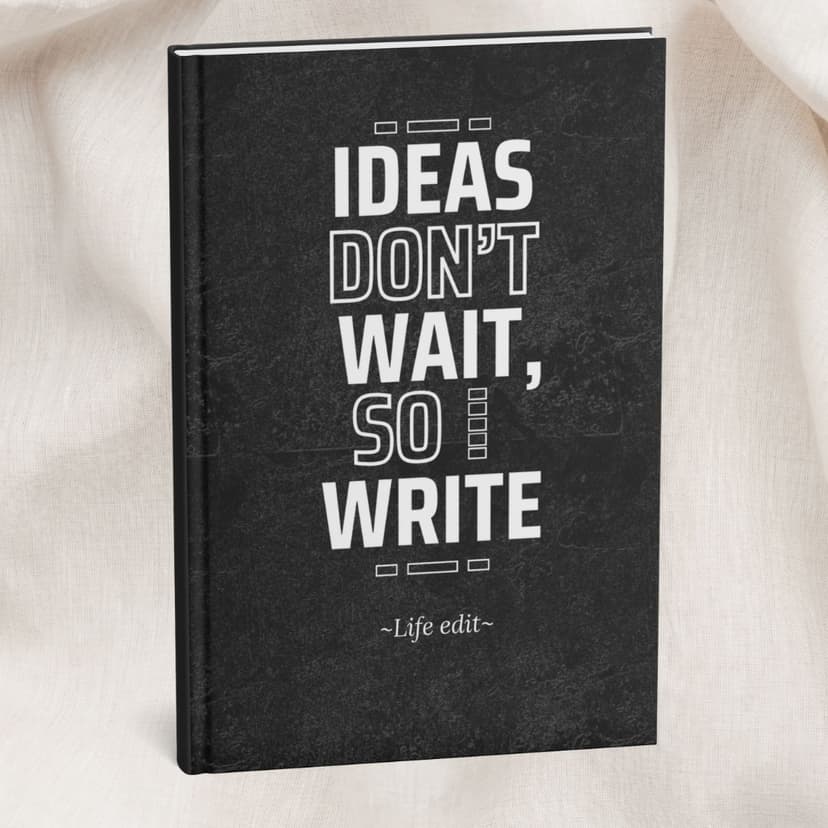 Ideas Don’t Wait, So Write - Lined Notebook